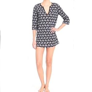 NWT J. Crew Split Neck Cotton Crepe Tunic